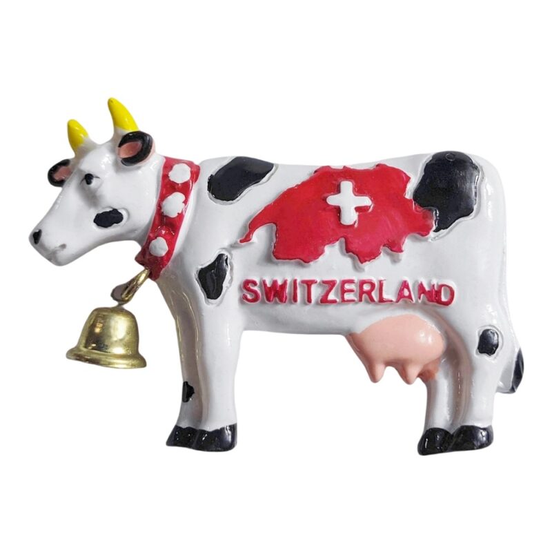 switzerland cow fridge magnet – alpine culture souvenir & cute magnetic decor gift