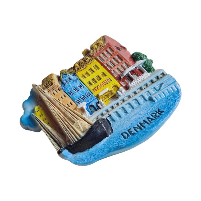nyhavn denmark fridge magnet – colorful waterfront scene travel souvenir & magnetic home decor