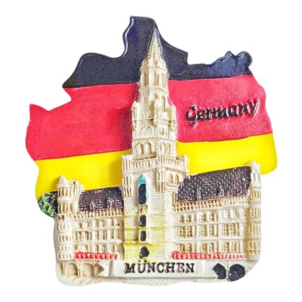 munich germany fridge magnet – map shape landmark collectible for world travelers & fridge display