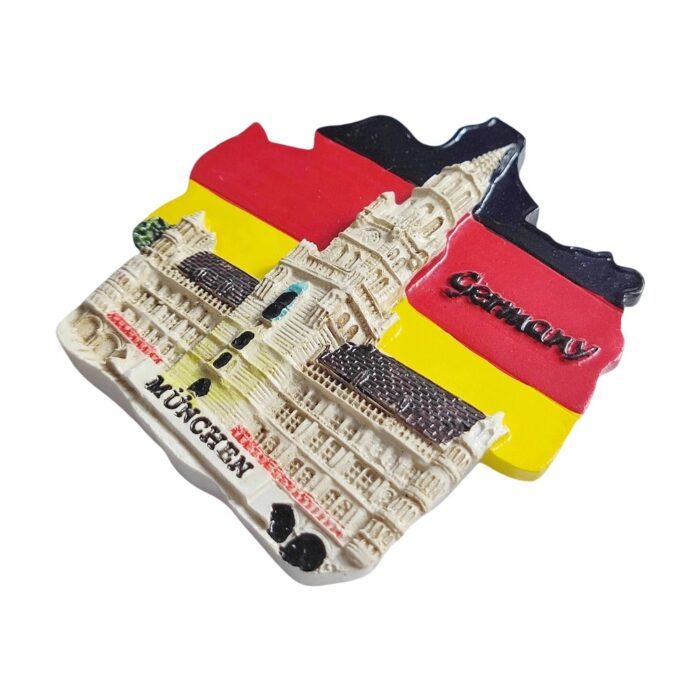 munich germany fridge magnet – map shape landmark collectible for world travelers & fridge display
