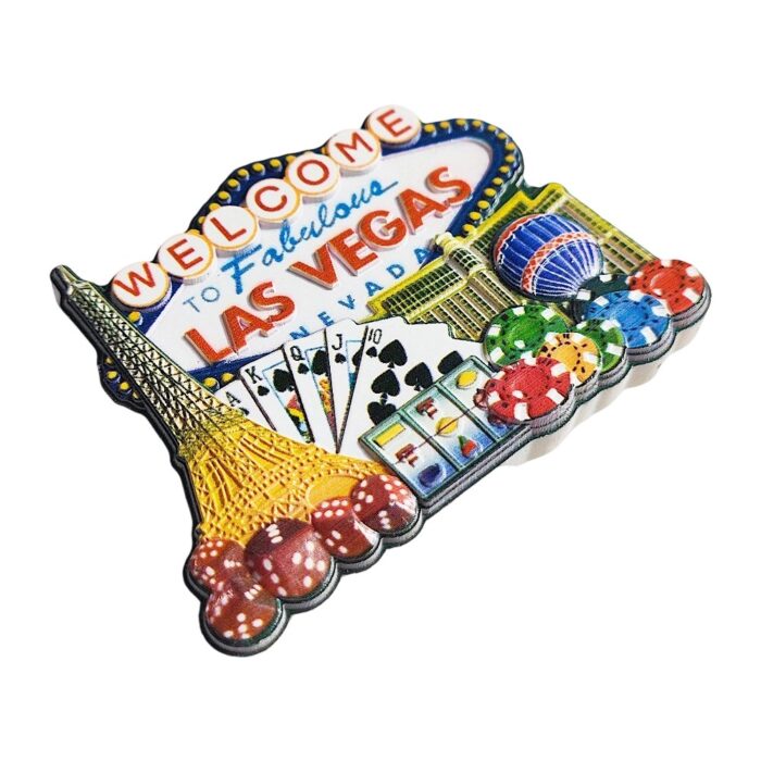 las vegas usa fridge magnet – casino icon souvenir gift & retro fridge decoration