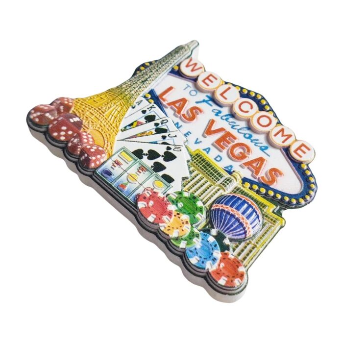 las vegas usa fridge magnet – casino icon souvenir gift & retro fridge decoration