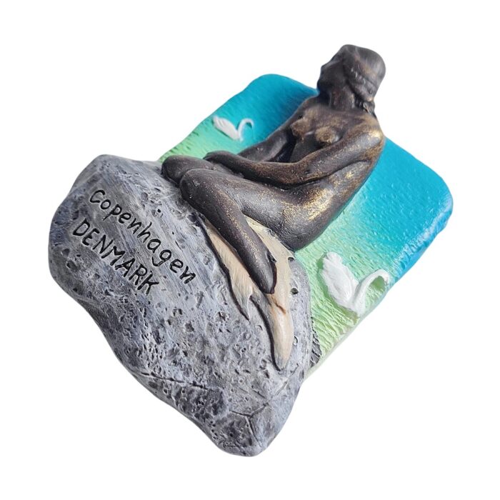 copenhagen denmark fridge magnet – little mermaid statue travel gift & nordic scenic display