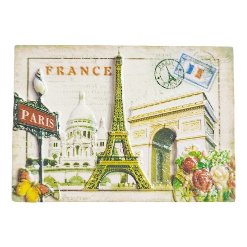 paris france fridge magnet – eiffel tower cityscape keepsake gift for travelers & art lovers
