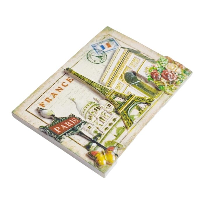 paris france fridge magnet – eiffel tower cityscape keepsake gift for travelers & art lovers