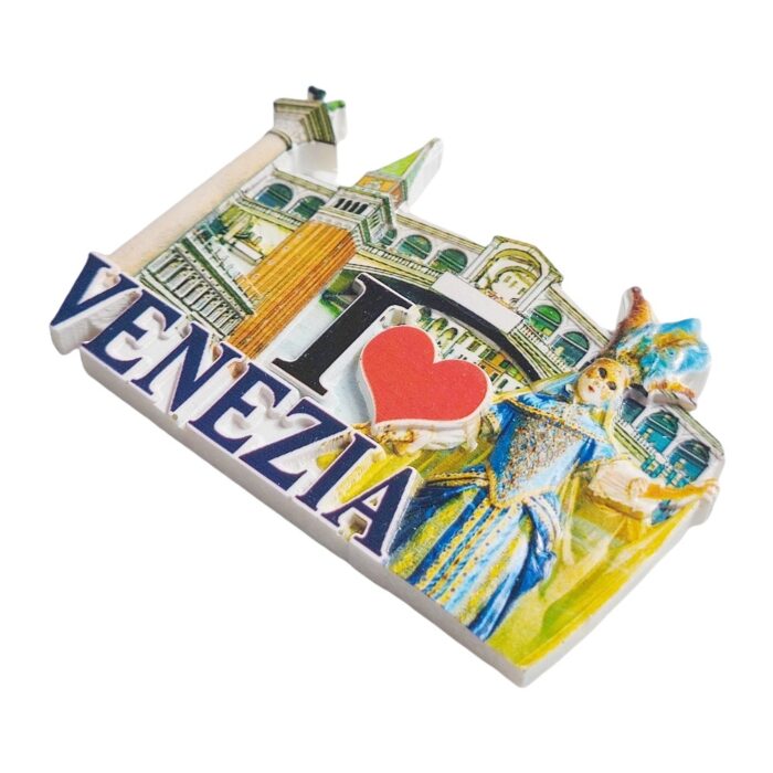 venice italy fridge magnet – i love venezia mask & bridge design travel keepsake & home charm