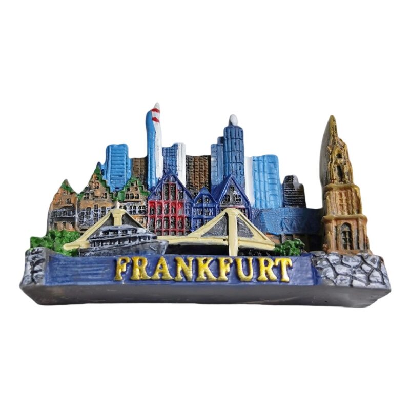 frankfurt germany fridge magnet – skyline scene travel gift & modern european city decor