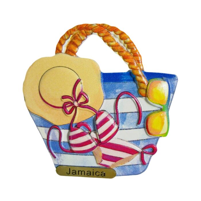 jamaica beach bag fridge magnet summer bikini tropical gift & travel souvenir decor