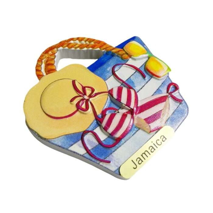 jamaica beach bag fridge magnet summer bikini tropical gift & travel souvenir decor
