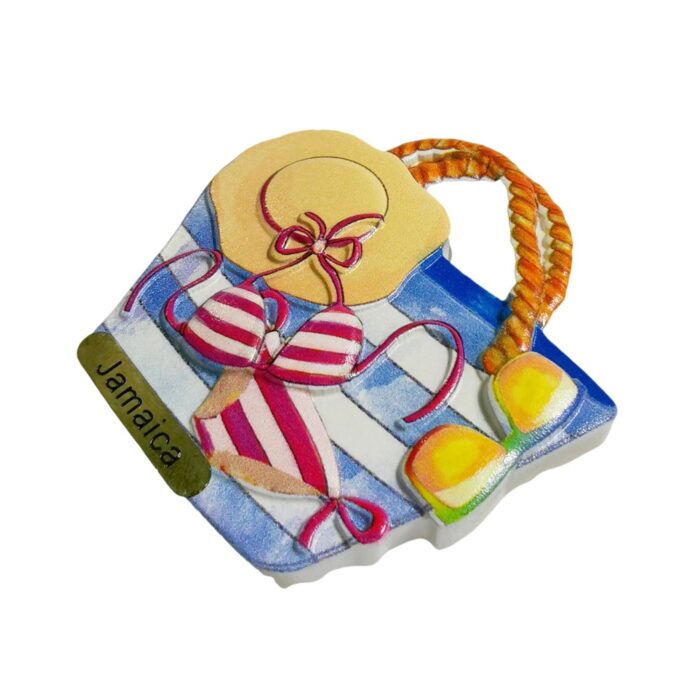 jamaica beach bag fridge magnet summer bikini tropical gift & travel souvenir decor