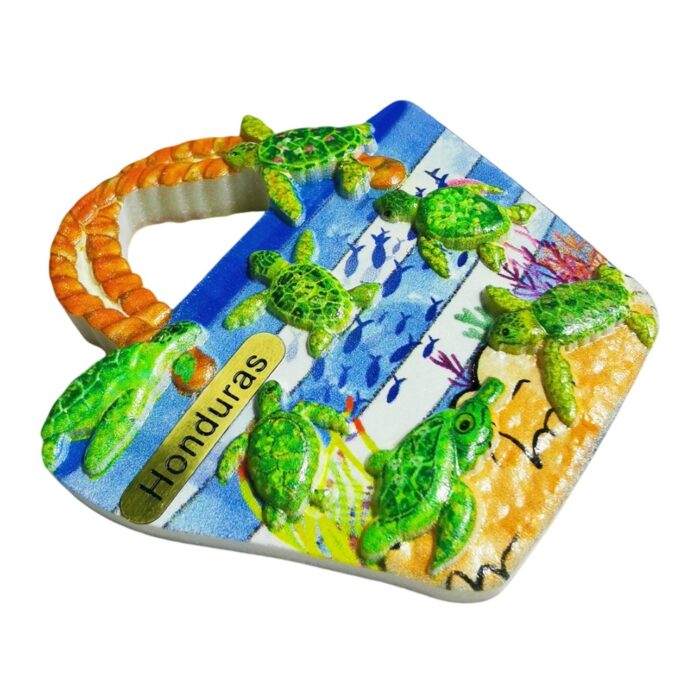 honduras sea turtle fridge magnet – marine adventure travel souvenir & fun whiteboard accessory