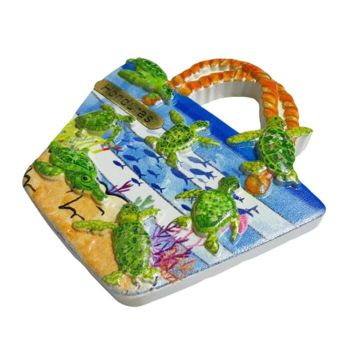 honduras sea turtle fridge magnet – marine adventure travel souvenir & fun whiteboard accessory