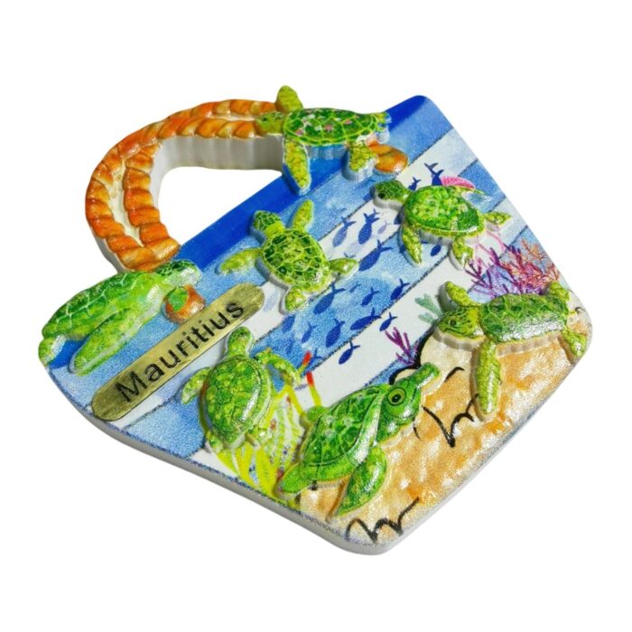 mauritius turtle ocean bag fridge magnet – island travel souvenir gift & marine whiteboard decoration