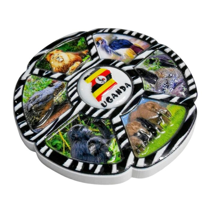 uganda wildlife animals fridge magnet safari adventure decor & exotic souvenir