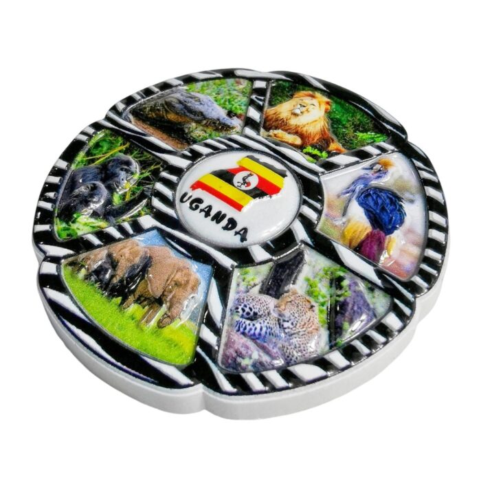 uganda wildlife animals fridge magnet safari adventure decor & exotic souvenir