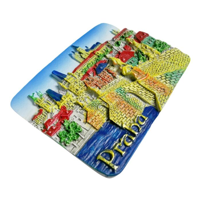prague czech republic fridge magnet – colorful cityscape keepsake for europe travel memories