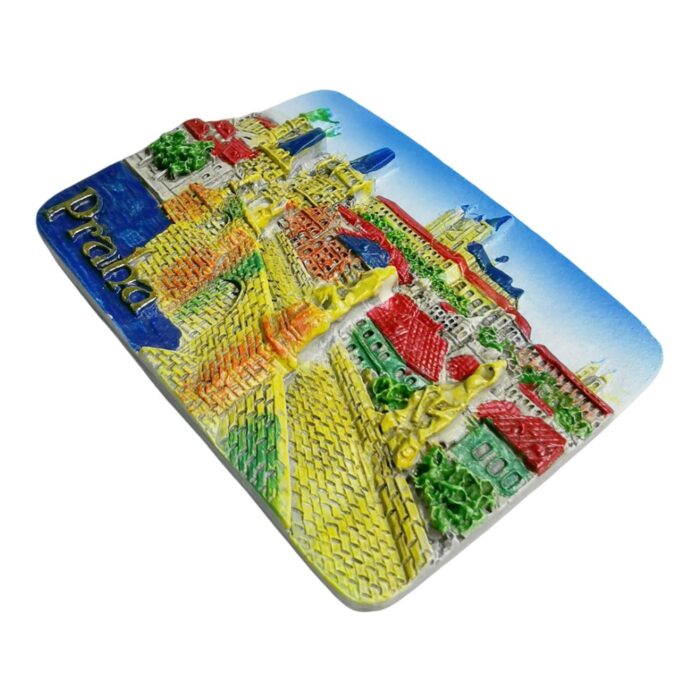 prague czech republic fridge magnet – colorful cityscape keepsake for europe travel memories