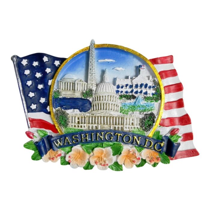 washington d.c. usa fridge magnet – american capital landmarks souvenir & patriotic wall display