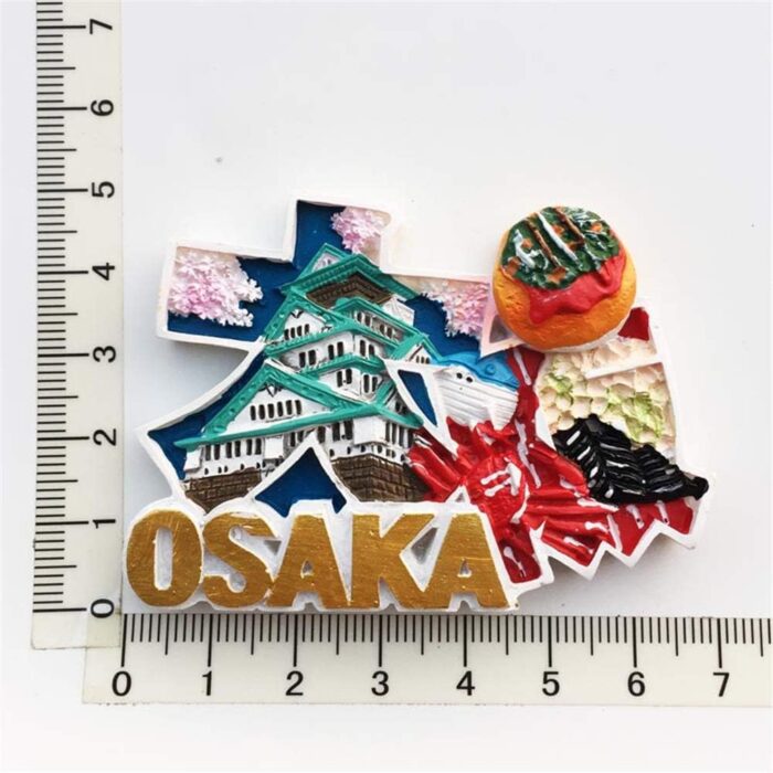 osaka japan castle & street food fridge magnet travel souvenir gift & whiteboard decoration
