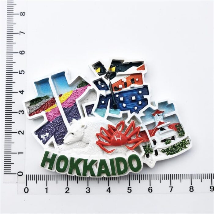 hokkaido japan bear and crab design fridge magnet unique travel souvenir & decorative gift