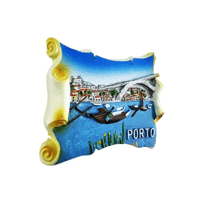 porto portugal bridge & river scene fridge magnet classic travel souvenir gift & whiteboard decor
