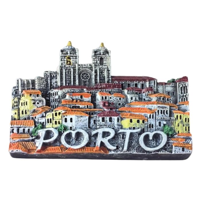 porto portugal cityscape fridge magnet historic travel souvenir & memo holder