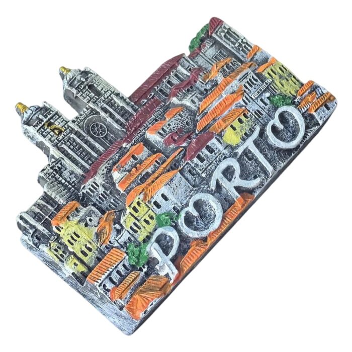 porto portugal cityscape fridge magnet historic travel souvenir & memo holder