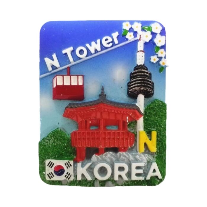 korea n tower cable car fridge magnet seoul landmark travel souvenir & office memo holder