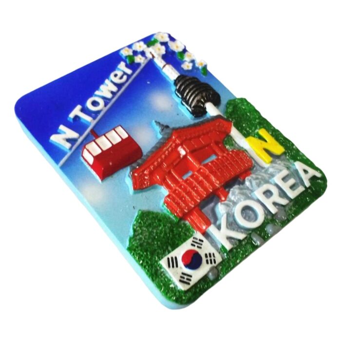 korea n tower cable car fridge magnet seoul landmark travel souvenir & office memo holder