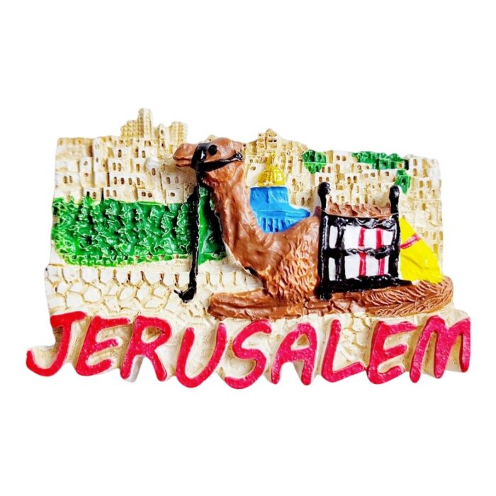 jerusalem israel fridge magnet camel cityscape travel souvenir & magnetic whiteboard gift decor