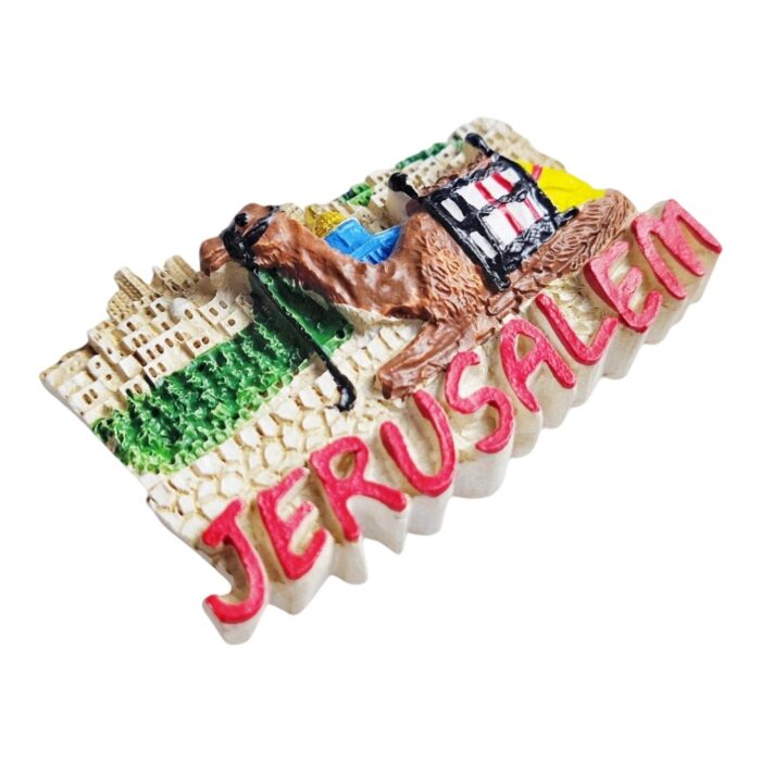 jerusalem israel fridge magnet camel cityscape travel souvenir & magnetic whiteboard gift decor