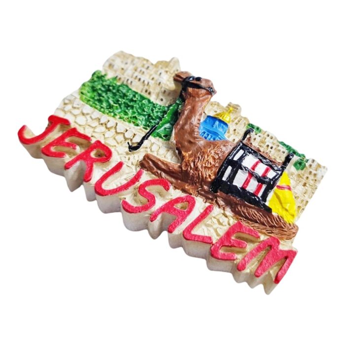 jerusalem israel fridge magnet camel cityscape travel souvenir & magnetic whiteboard gift decor