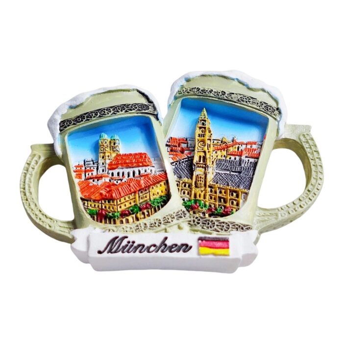 munich germany fridge magnets beer stein oktoberfest style travel souvenir gift & bavarian magnetic ornament