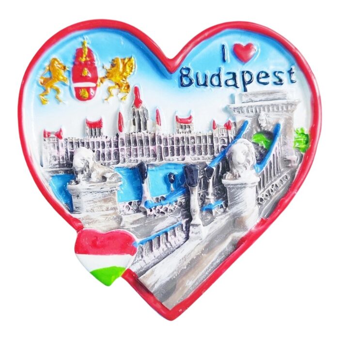 budapest hungary fridge magnets heart shape parliament view travel souvenir gift & romantic magnetic accent