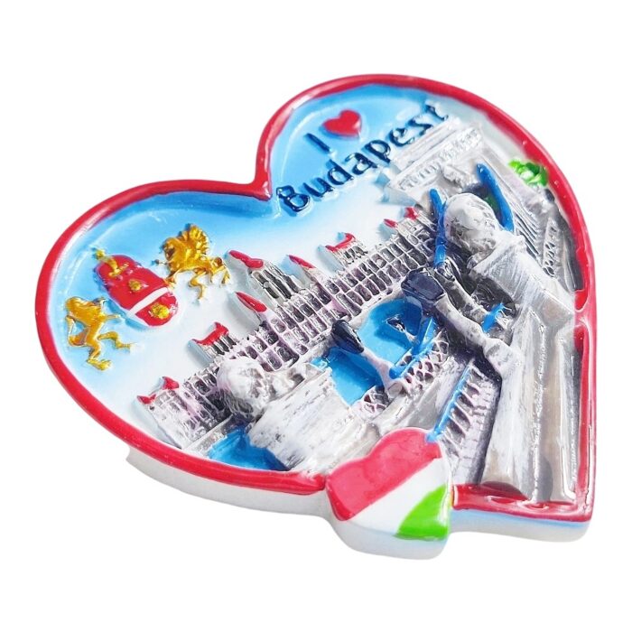 budapest hungary fridge magnets heart shape parliament view travel souvenir gift & romantic magnetic accent