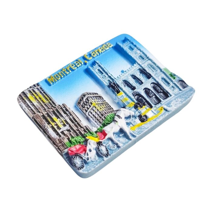 montreal canada fridge magnets historic landmark horse carriage scene travel souvenir gift & kitchen magnet display