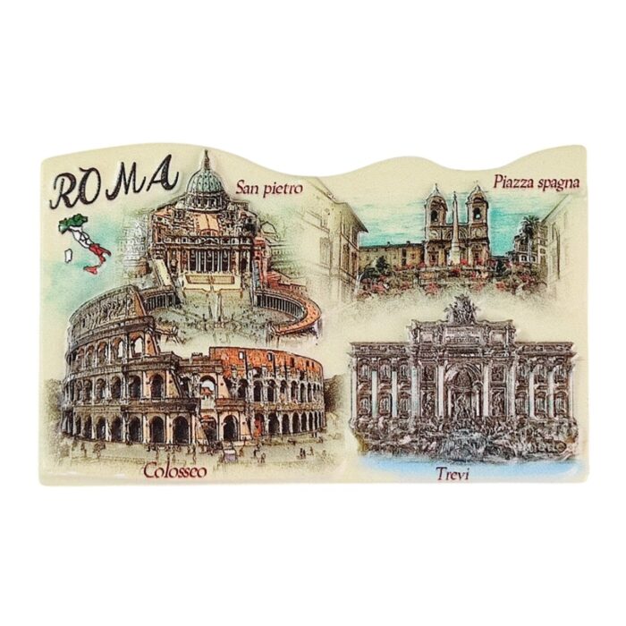 rome italy fridge magnets landmarks collage style travel souvenir gift & magnetic fridge display