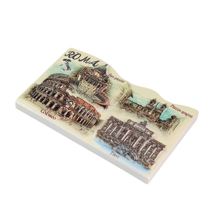 rome italy fridge magnets landmarks collage style travel souvenir gift & magnetic fridge display