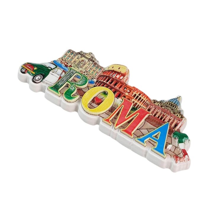 rome italy fridge magnets colorful landmarks letters design travel souvenir gift & kitchen magnetic decor