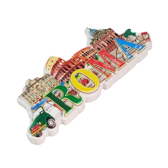 rome italy fridge magnets colorful landmarks letters design travel souvenir gift & kitchen magnetic decor
