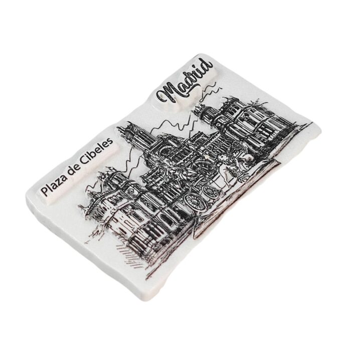 madrid spain fridge magnets plaza de cibeles monochrome sketch travel souvenir gift & memo board decoration