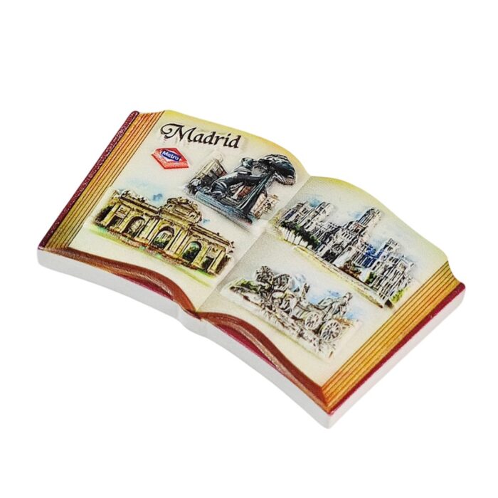 madrid spain fridge magnets city landmarks book design travel souvenir gift & magnetic photo holder