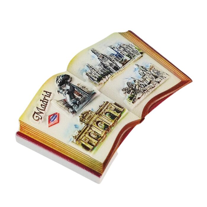 madrid spain fridge magnets city landmarks book design travel souvenir gift & magnetic photo holder