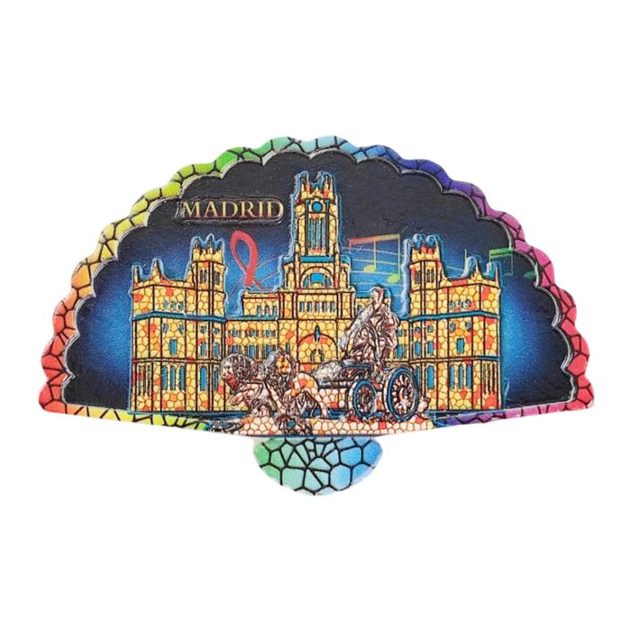 madrid spain fridge magnets colorful landmark mosaic style travel souvenir gift & refrigerator art decor