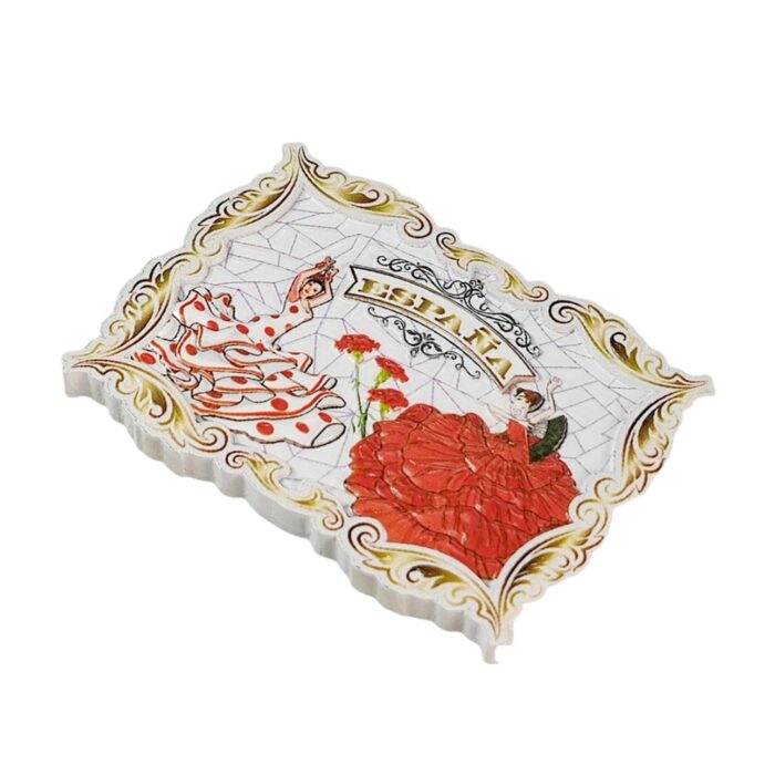 españa spain fridge magnets flamenco dancer and carnation flowers travel souvenir gift & magnetic art accent