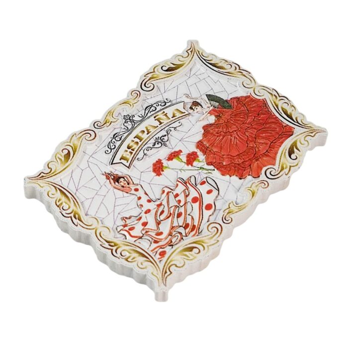 españa spain fridge magnets flamenco dancer and carnation flowers travel souvenir gift & magnetic art accent