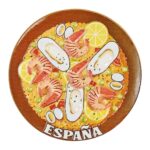 españa spain fridge magnets colorful paella plate travel souvenir gift & whiteboard magnetic ornament