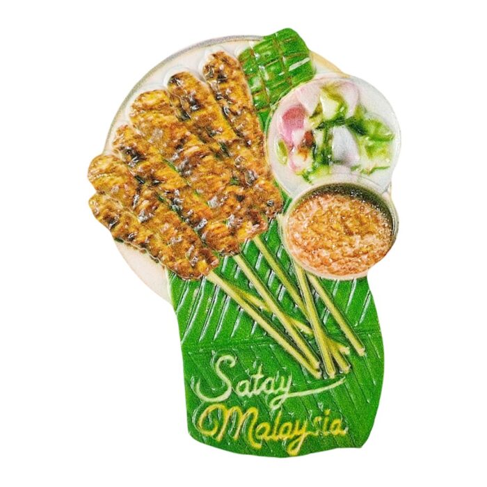 malaysia satay fridge magnets traditional skewers food travel souvenir gift & whiteboard kitchen decoration