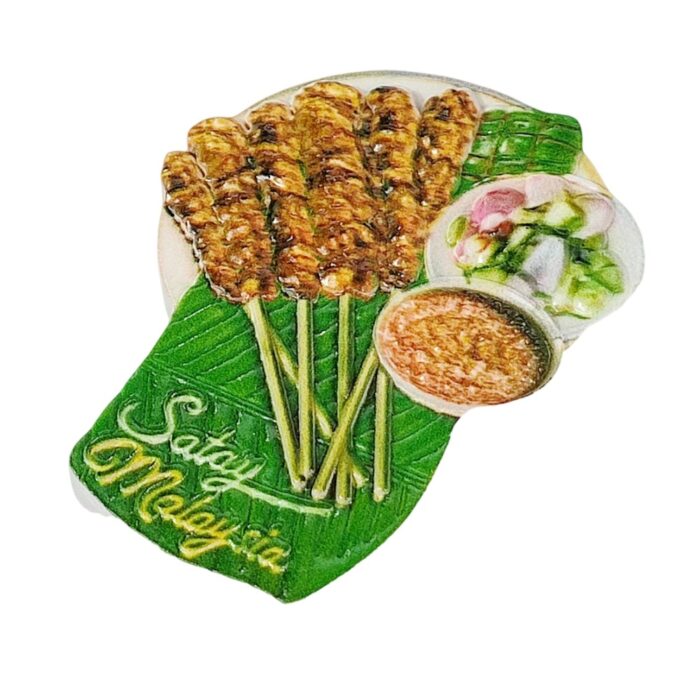 malaysia satay fridge magnets traditional skewers food travel souvenir gift & whiteboard kitchen decoration