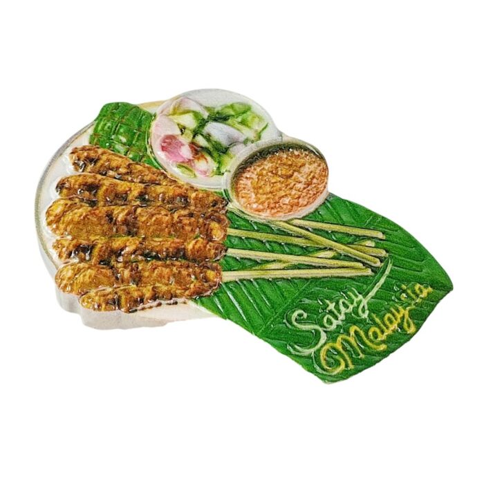 malaysia satay fridge magnets traditional skewers food travel souvenir gift & whiteboard kitchen decoration
